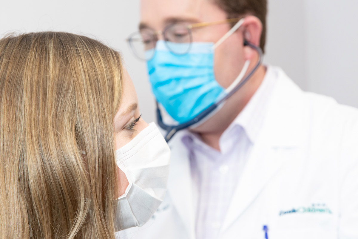 Dr. Todd Johnson with patient