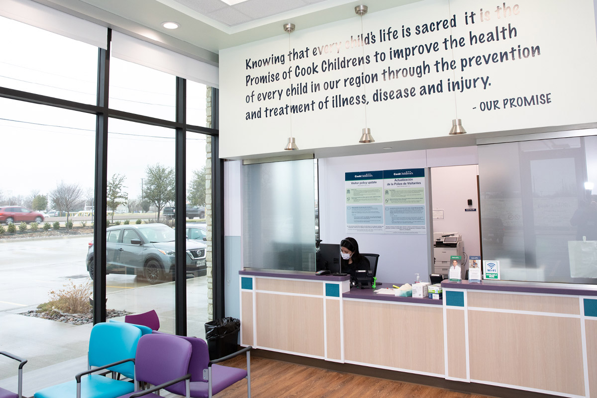 Welcome desk at Allen