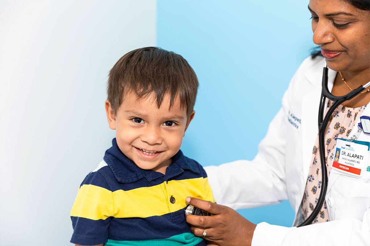 Dr. Alapati with boy