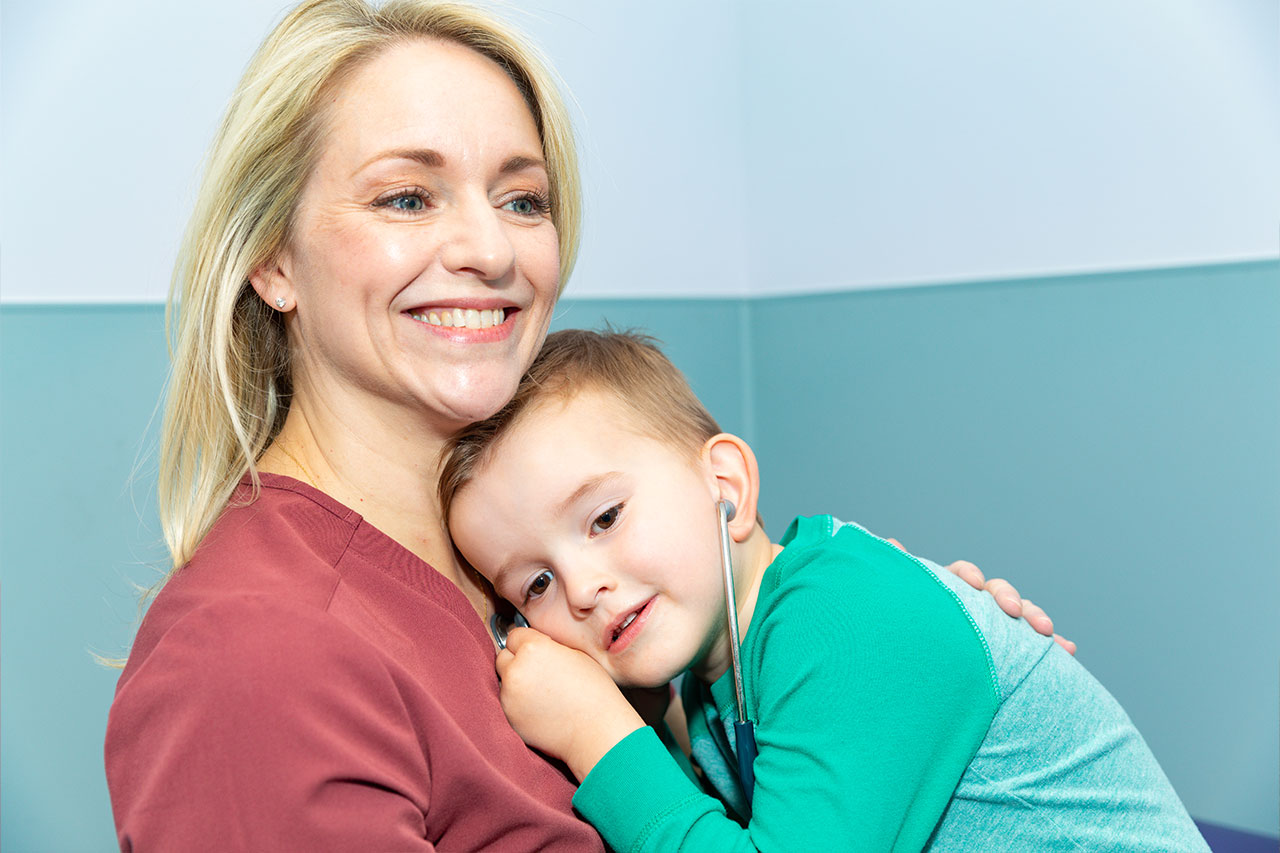 Dr. Erin Bridgewater with patient