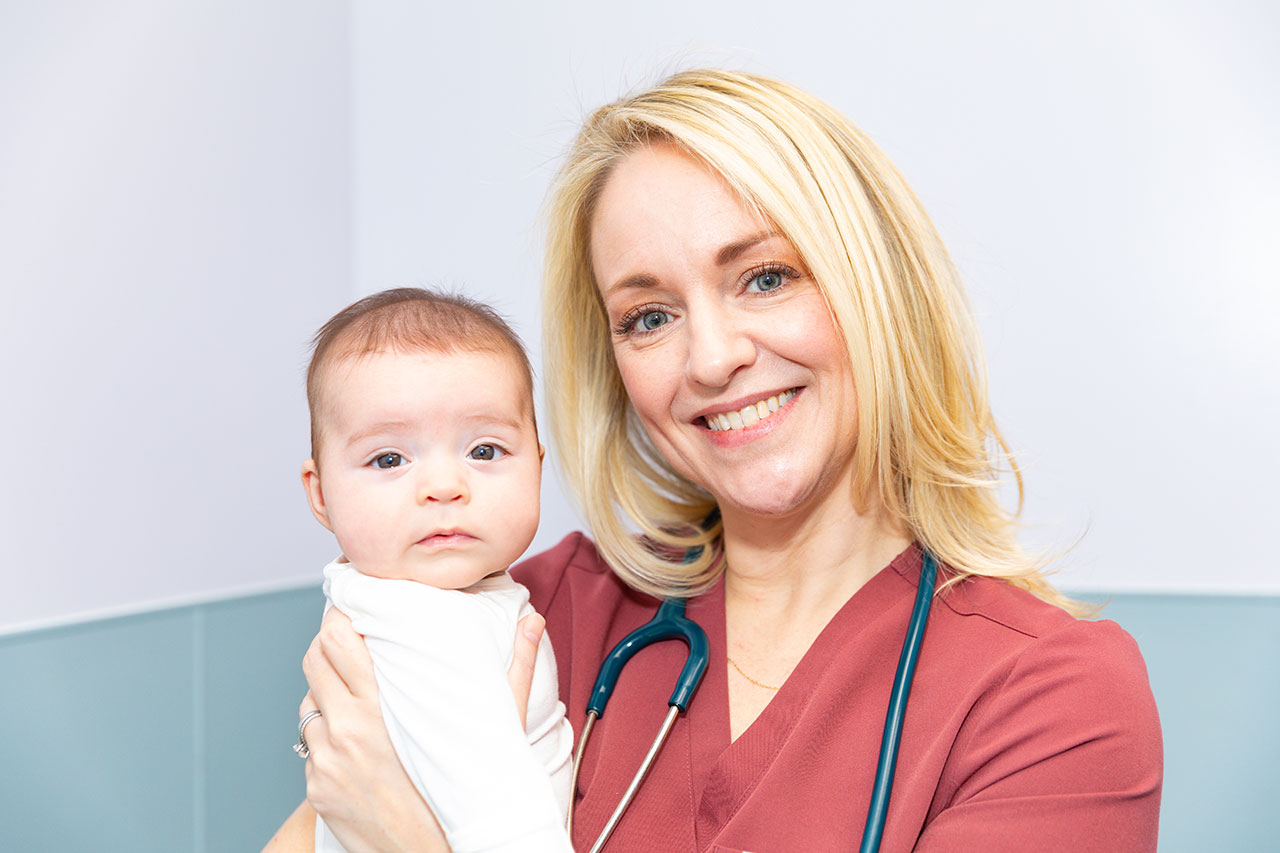 Dr. Erin Bridgewater with patient