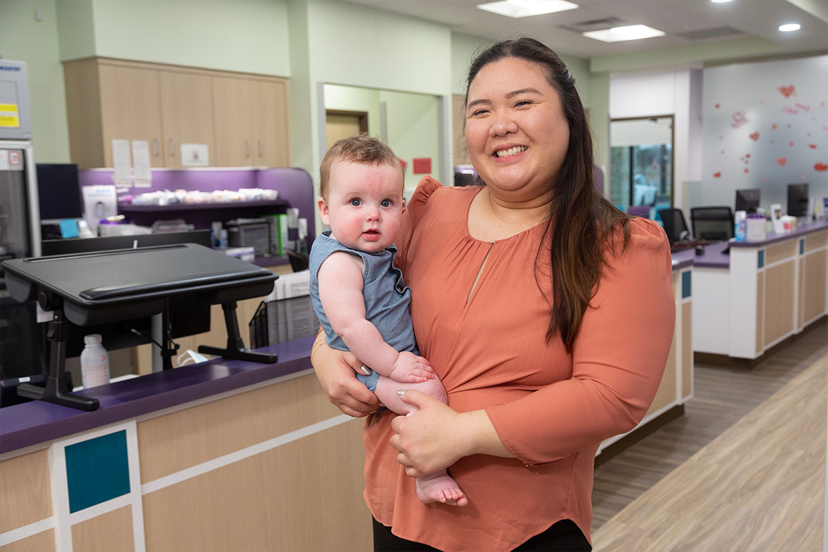 Dr. Nguyen with Baby