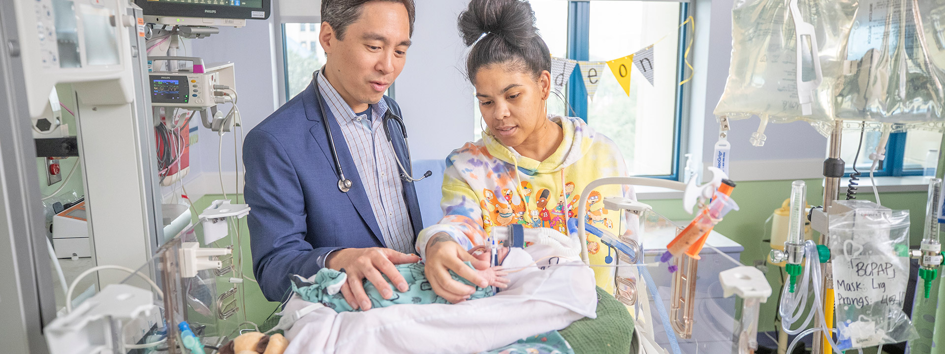 Baby with plushy puppy